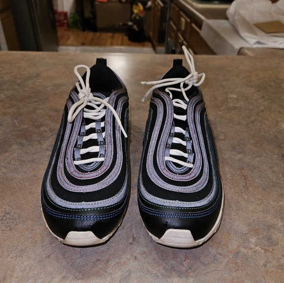 Nike Air Max 97 "Rainbow Stitch" Black Sneakers - Picture 2 of 8